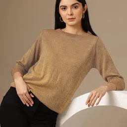 Chemistry Knitted Pullover With Shimmer Detail-image-59