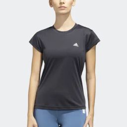 adidas Black Logo Print Sports T-Shirt-image-37