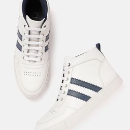Carlton London Men Mid-Top Sneakers With Striped Detail-9