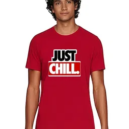 PULP Unisex Just Chill Typography Printed Round Neck Pure Cotton T-Shirt-22