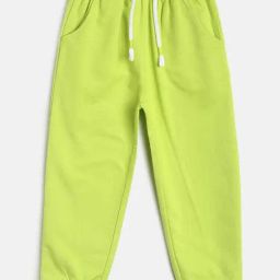 MINIKLUB Kids Neon Green Solid Joggers-image-62