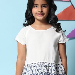 Biba Girls Raglan Sleeves Round Neck Top-image-27
