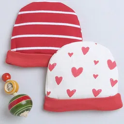 BUMZEE Boys Set Of 2 Printed Cotton Beanies-27