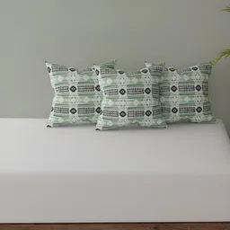 SWAYAM Green & White Printed Diwan Set image 5