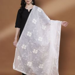 Zamour Embroidered Pure Cotton Dupatta with Thread Work-image-25