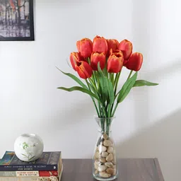 ARICK DECOR Red 2 Pieces Tulip Artificial Plant-13