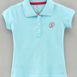 GRO Half Sleeves Solid Top - Blue-image-71