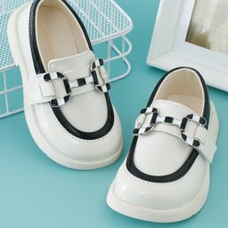 Babyoye Slip On Bellies & Peep Toes - White-picture-43