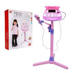 AKN TOYS Dream Star Kids Karaoke Microphone with MP3 Function Adjustable Stand And Music Sing Along With Flashing Lights For Kids Multicolor (Color May Vary)-28