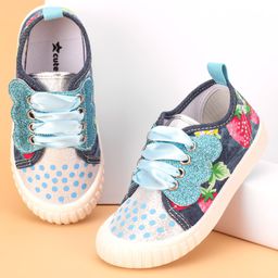 Cute Walk by Babyhug Slip On Casual Shoes With Strawberry Print  - Blue-image-55