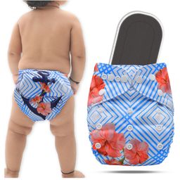 Bembika A Plus Printed Cloth Diaper With Bamboo Charcoal inserts for Babies Washable & Reusable Cloth Nappies For Baby Leakproof And Wetfree Adjustable Cloth Diapers -(BE2636)-53