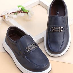 Cute Walk by Babyhug Slip On Loafer with Applique - Navy Blue-picture-28
