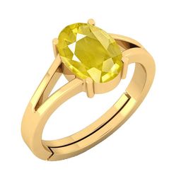 VISHVMA Gold-Plated Sapphire Gemstone Studded Finger Ring-picture-47