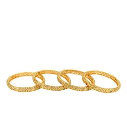 Adwitiya Collection Set Of 4 Gold-Plated Bangles image 1
