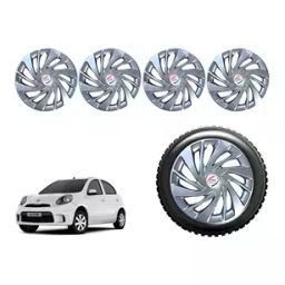 Auto Pearl eSLV18 R13 Press Type Wheel Hubcap with Retention Ring 33.02 cm (13 Inch) for Nissan Micra XL CVT (Pack of 4 Pcs)-picture-48