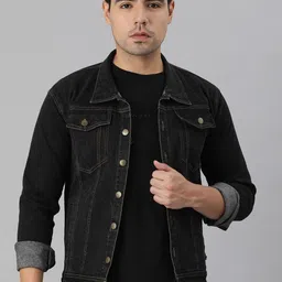 VOXATI Men Black Denim Jacket-picture-33