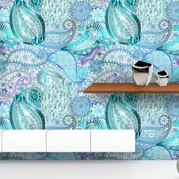 ArtzFolio Printed UV-Resistant Anti-Bacterial Vintage Floral Motif Style Peel & Stick Wallpaper-image-49