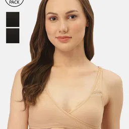 Inner Sense Pack of 3 Solid Organic Cotton Antimicrobial Sustainable Maternity Bras IMBC007G_7G_7F-image-62