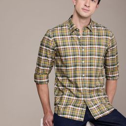 Nautica Checked Opaque Pure Cotton Casual Shirt-picture-13