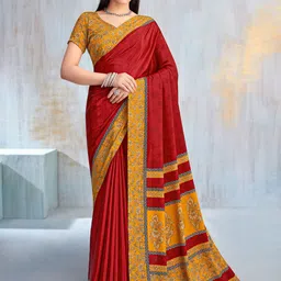 all about you Bagh Printed Pure Crepe Bagru Saree-image-91