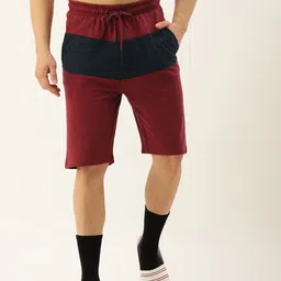 Harvard Men Colourblocked Mid-Rise Shorts-image-8
