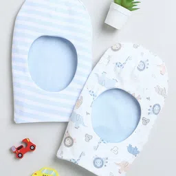 BUMZEE Infants Boys Pack Of 2 Printed Reversible Balaclava Caps-29