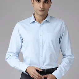 Park Avenue Men Slim Fit Check Self-Design Pure Cotton Formal Shirt-image-64