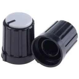 RS PRO 13.3 mm Black Potentiometer Knob for 6 mm Shaft Splined, 4675951-image-70