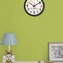 RANDOM Cream-Coloured Round Printed Analogue Wall Clock image 1
