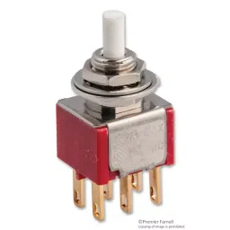 E-SWITCH PB SW, DPDT, 0.4VA, 20V, SOLDER, 700DP7B11M1RE-image-5