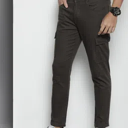 The Indian Garage Co Men Cotton Slim Fit Cargos-picture-43