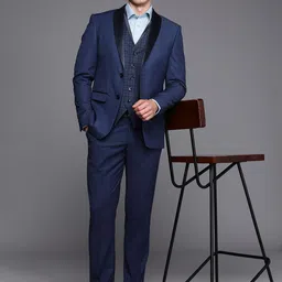 Louis Philippe Men Slim Fit 3-Piece Set-picture-49
