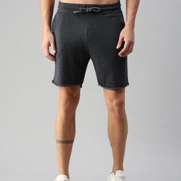 THE BEAR HOUSE Men Grey Loose Fit Mid-Rise Regular Shorts-image-1
