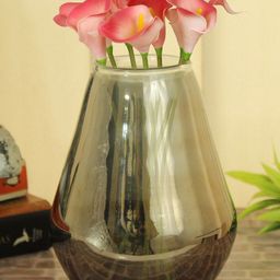 TIED RIBBONS Green Glass Flower Vase-35