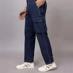 YHA Men Blue Polyester Track Pants-image-69