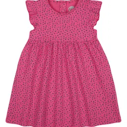 mothercare Girls Pink Printed Fit and Flare Dress-image-55