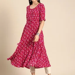 Anouk Ethnic Motifs Printed A-Line Kurta-picture-51