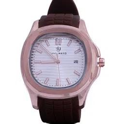 SANSIMAYO BETA Men Textured Straps Analogue Watch SM-M-61-BR-RG-W-picture-1
