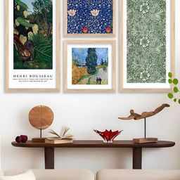 Kotart Brown & Green 4 Pieces Wooden Floral and Botanical Wall Arts-picture-9