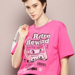 DILLINGER Graphic Printed Drop-Shoulder Sleeves Oversized Pure Cotton T-shirt-image-55