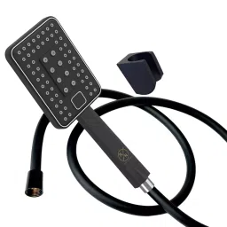 RN 12x27 cm Rectangular Face ABS Black Handheld Hand Shower Set, RNHS693315-picture-25