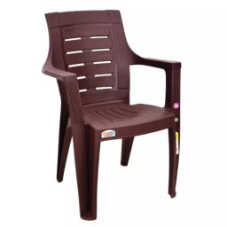 AVRO Matt And Gloss Anti Skid Chair With Armrest W Brown 520x820x430 mm, 7755 (Pack of 4)-33