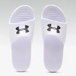 UNDER ARMOUR Unisex White & Black Core PTH Sliders-image-10