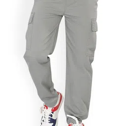 UNOseven Boys Relaxed Straight Leg Straight Fit Cargos Trousers-image-25