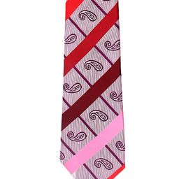 Tossido Maroon & Pink Woven Design Broad Tie-image-133