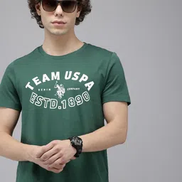 U.S. Polo Assn. Denim Co. Brand Logo Printed Pure Cotton Slim Fit T-shirt-picture-29