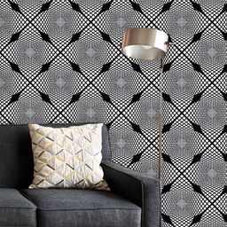 ArtzFolio Printed UV-Resistant Anti-Bacterial Monochrome Geometric Peel & Stick Wallpaper-image-27