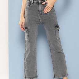 Aarika Women Acid Wash Cargo Jeans-image-27