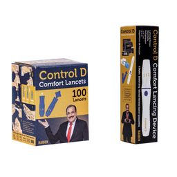 Control D Lancing Device & 100 Round Lancets, White image 1