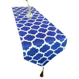 Pink Parrot Blue 12x70 inch Jacquard Silk Table Runner-image-36